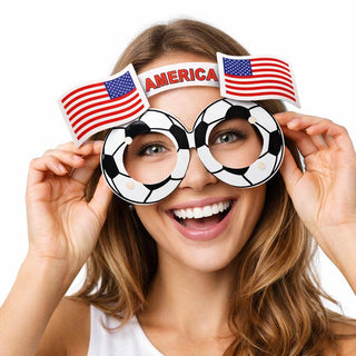 World Cup American USA Soccer Novelty Party Glasses