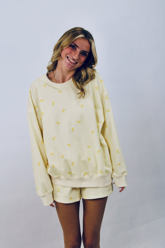 Going Bananas Round Neck Pullover