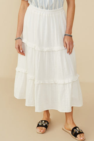 Jayla Ruffle Textured Skirt