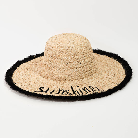 Sunshine Text Straw Hat