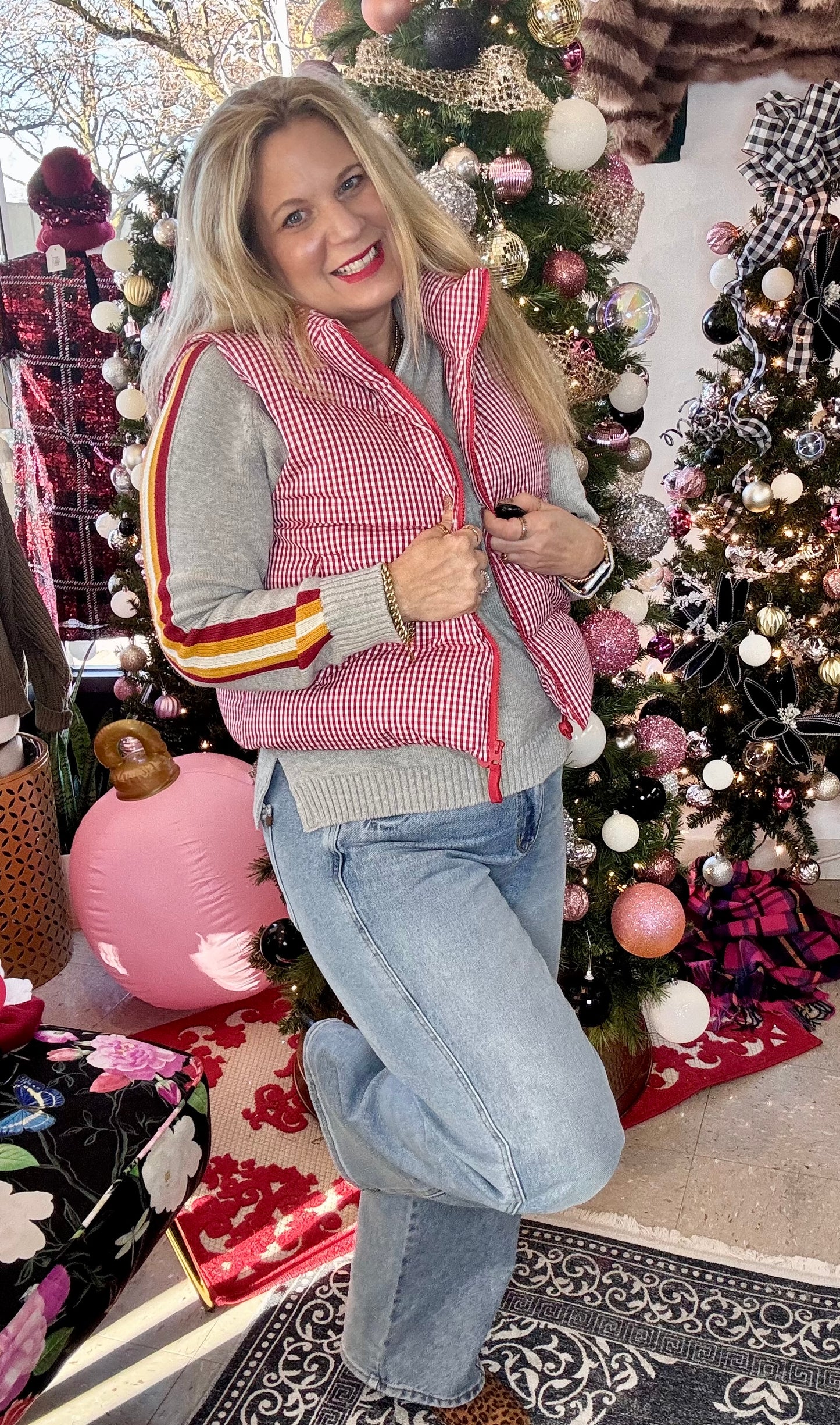 CUSTOM Chiefs 1/2 Zip Knit Sweater