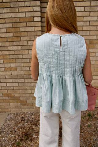 Sophia Pleated Peplum Tank