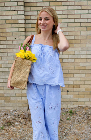 Sienna Striped Eyelet Tank