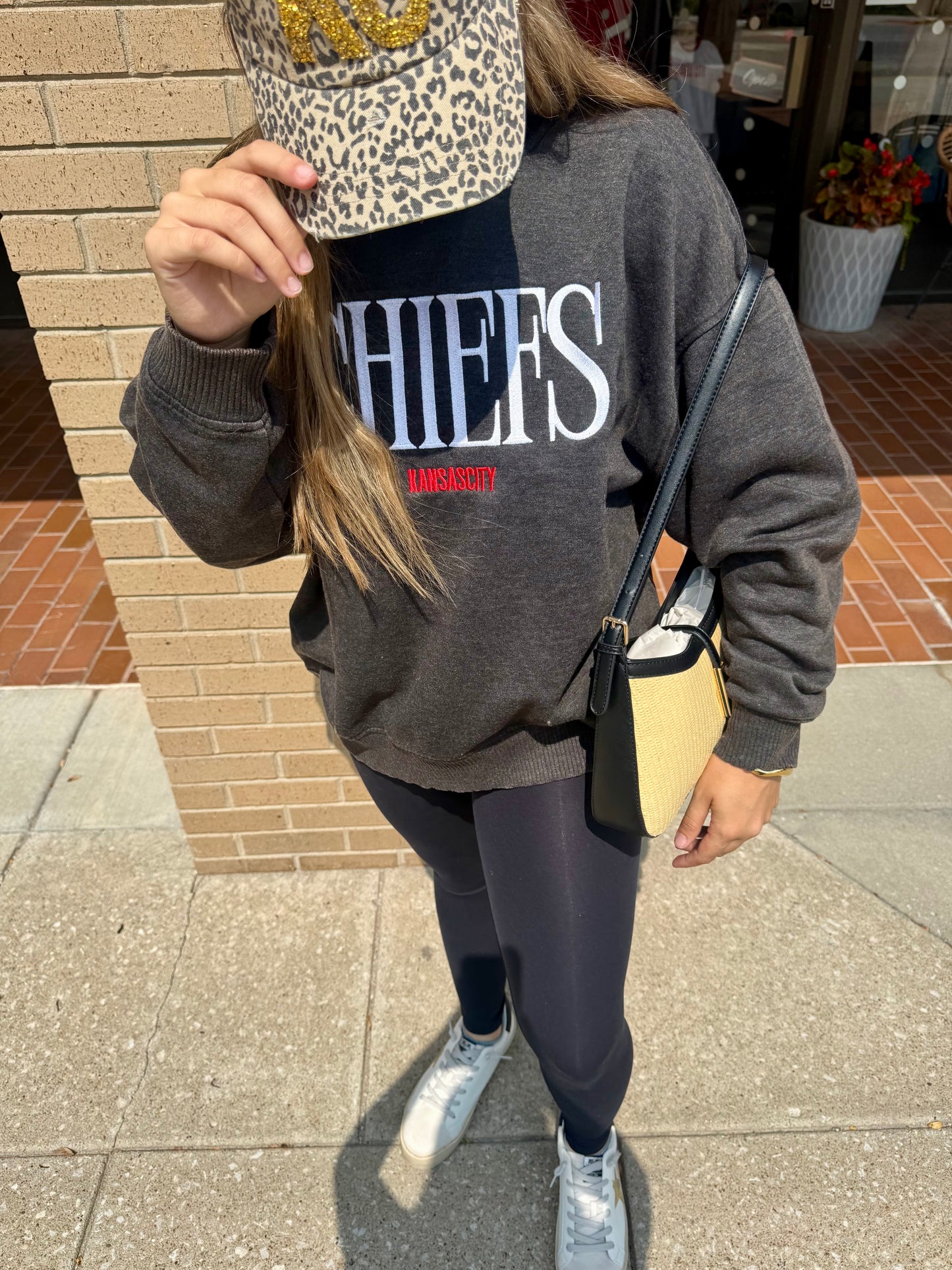 Riley Oversized Chiefs Acid Wash Sweatshirt
