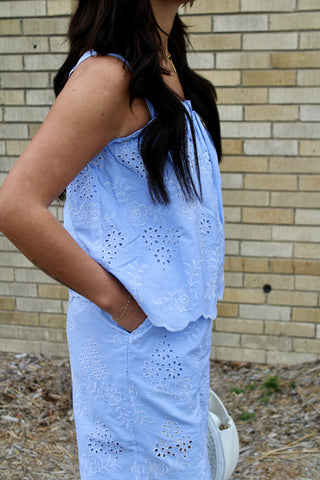 Sienna Striped Eyelet Tank