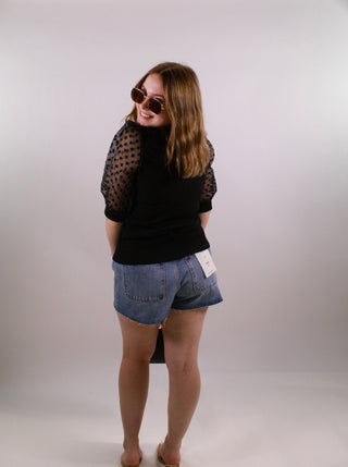 Colette Mixed Media Polka Dot Sleeve