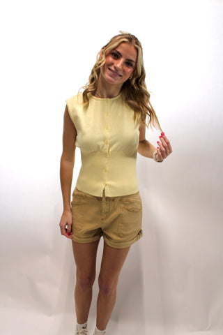 Buttercup Button Top