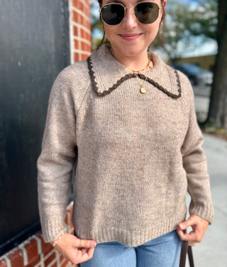 Charlee Stitched Collar Sweater