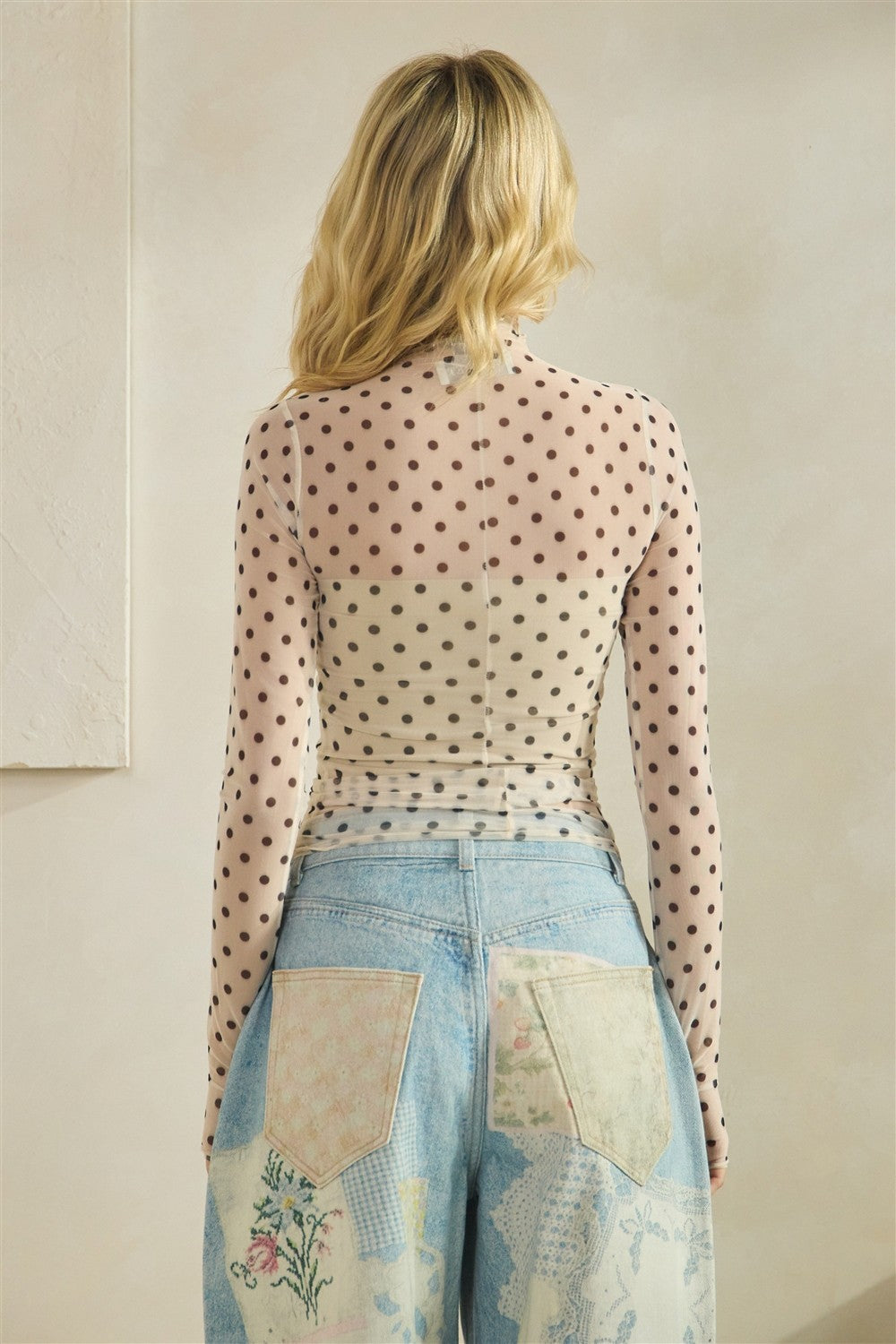 Sweet Spot Polka Dot Lace Top
