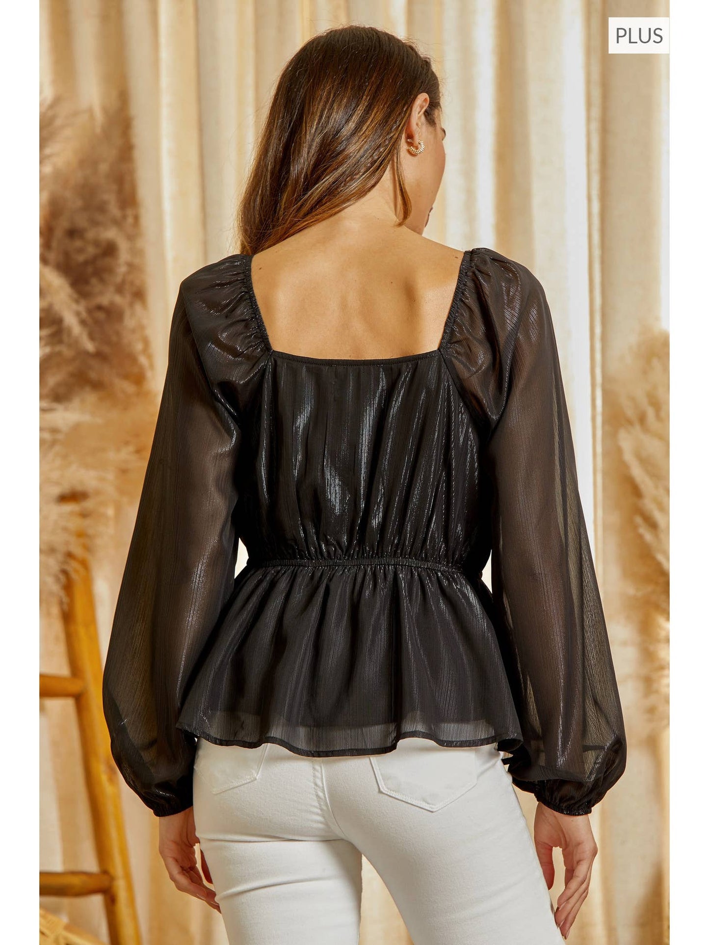 Peplum Woven Blouse