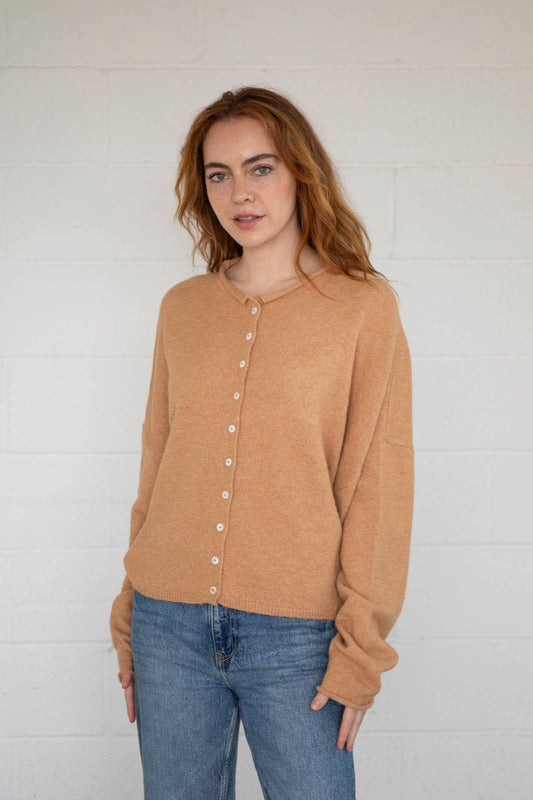 Abby Rose Camel Piper Cardigan *Preorder Ships 9/30