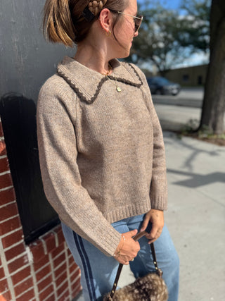 Charlee Stitched Collar Sweater