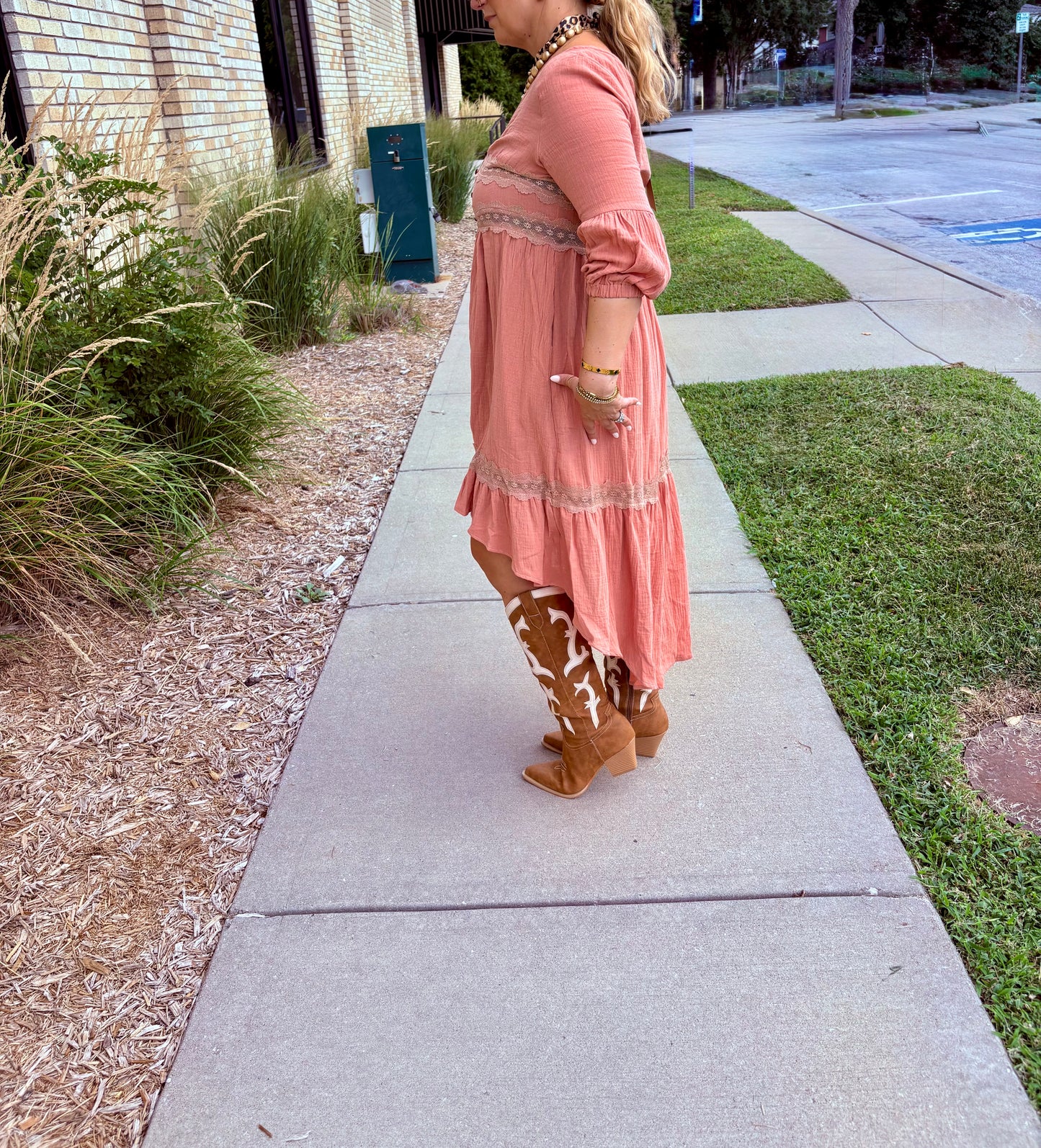 Brenen Boho High-Low Dress