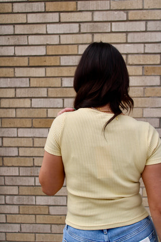 Mila Button Front Knit Top