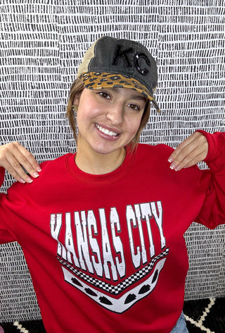Retro Kansas City Red Graphic Sweatshirt