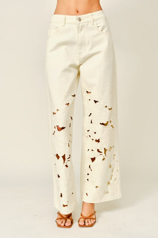 Savannah Floral Cutout Pants
