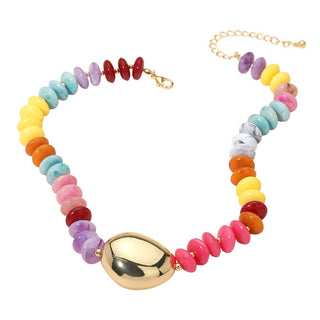 Alia Chunky Beaded Statement Necklace
