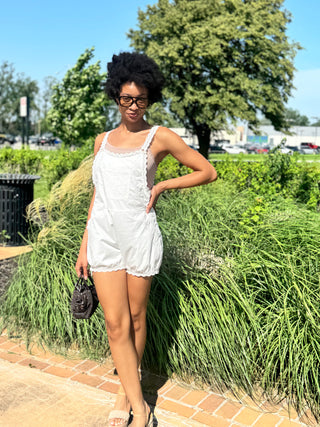 Ivory Eyelet Romper