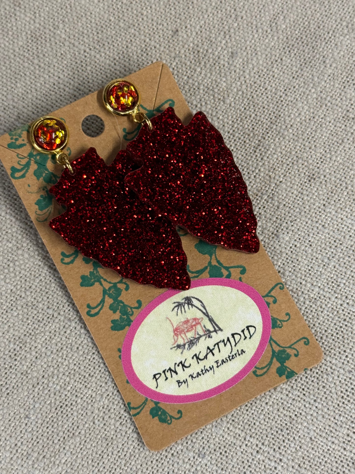 Chiefs Glitter Arrowhead Earrings