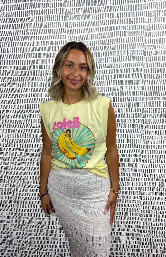 Soleil Printed Sleeveless Top