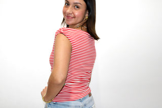 Harper Stripe Off Shoulder Top