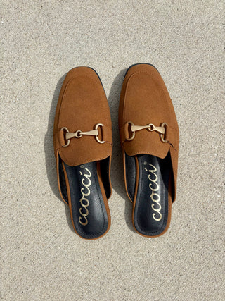 Eileen Horsebit Link Mule Flats