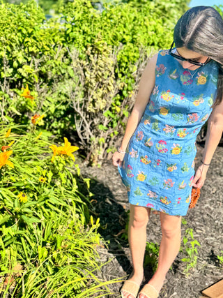 Sweet Pea Embroidered Mini Dress