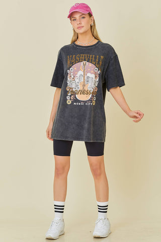 Acid Wash Nashville Graphic Tee