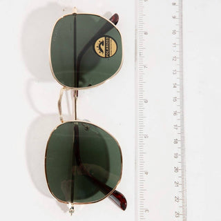 Polarized Metallic Retro  Frame Sunglasses