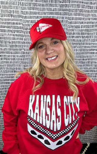 Retro Kansas City Red Graphic Sweatshirt