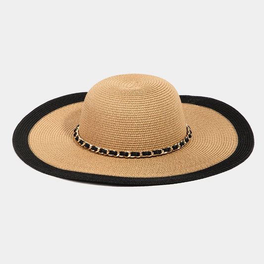 Braided Chain Band Strap Beach Sun Hat