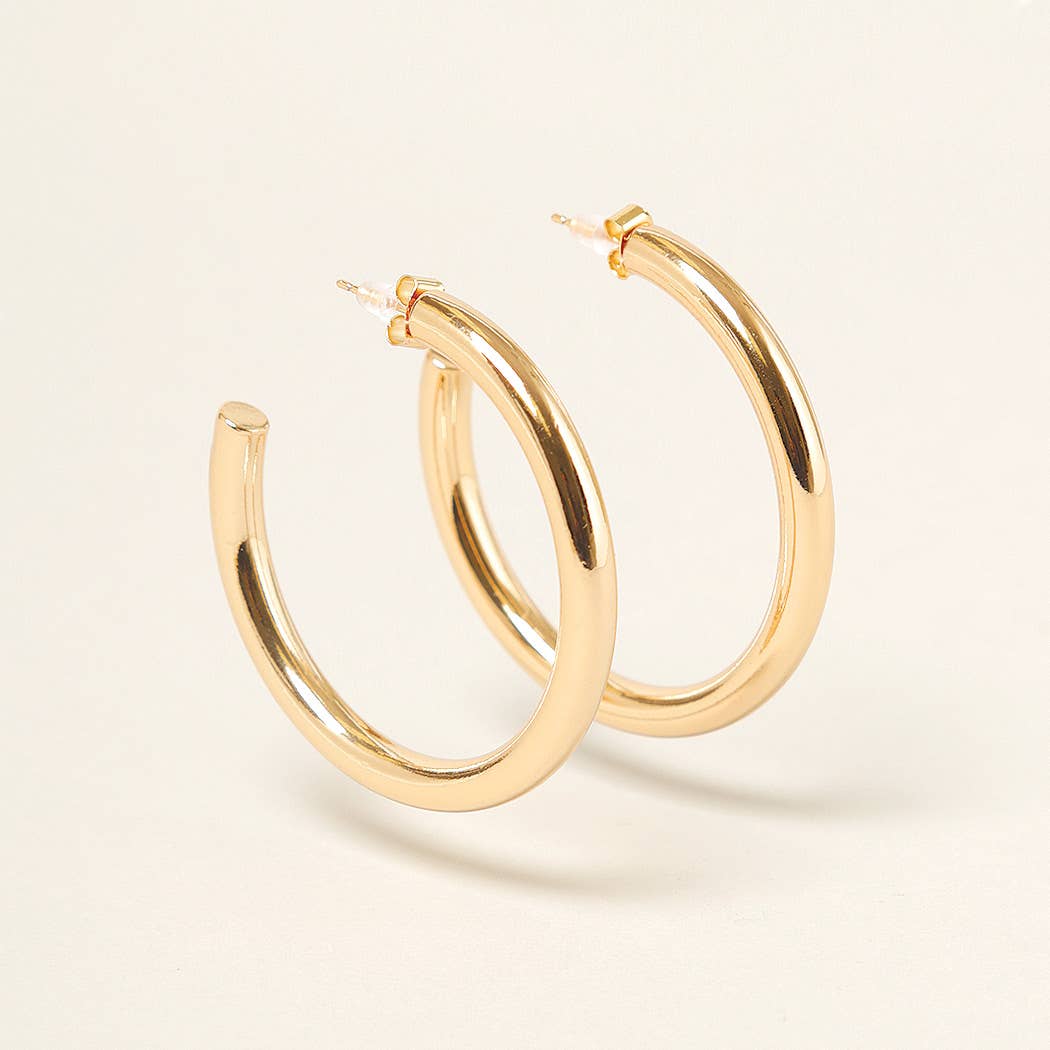 14K Gold Dipped Hoop Earrings