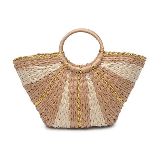 Carmen Straw Summer Beach Top Handle Tote