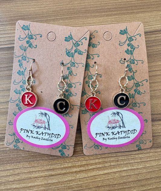 KC gold plated Dangle Earrings.