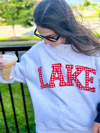 Lake Gingham Mock Neck