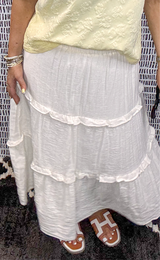 Jayla Ruffle Textured Skirt