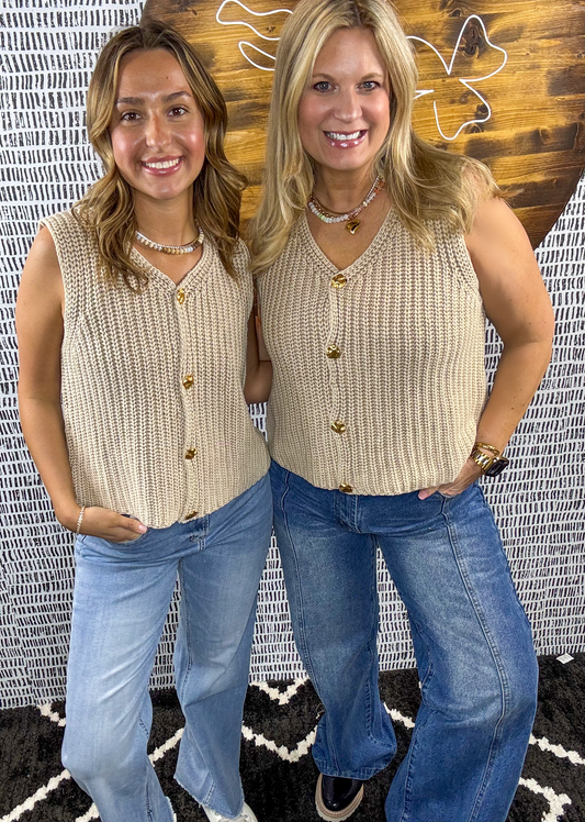 Lena Ribbing Knit Vest