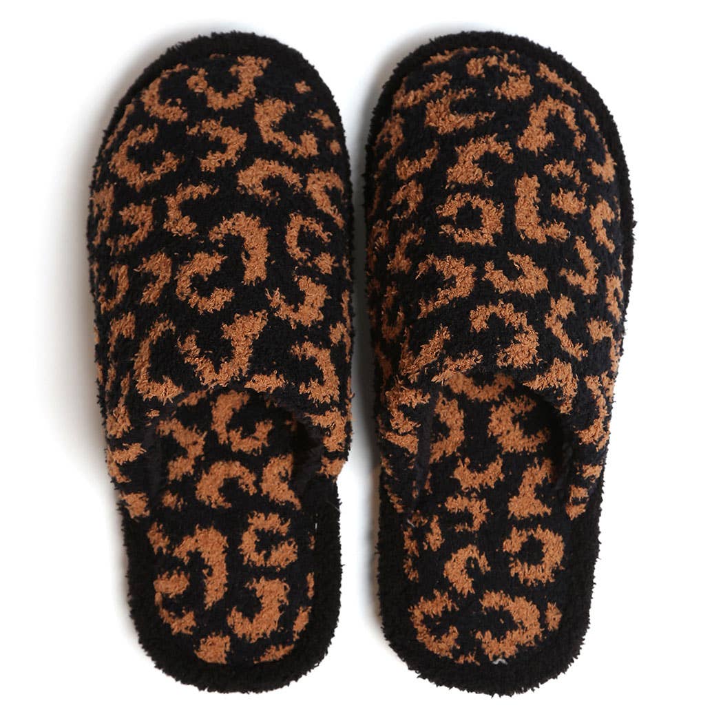 Winter Luxury Leopard Slippers