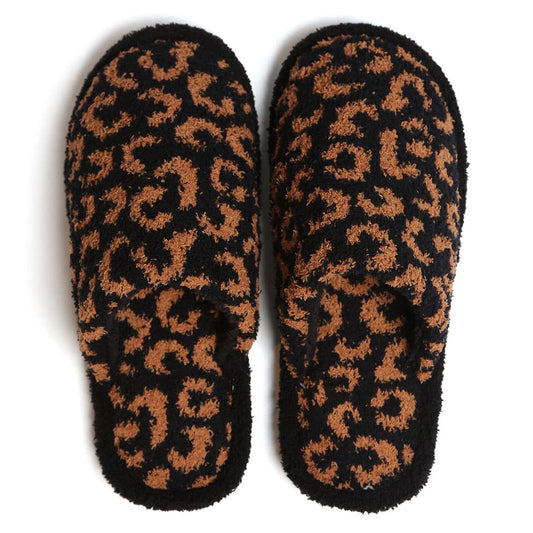 Winter Luxury Leopard Slippers