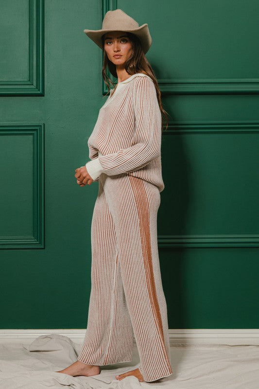 Two Tone Sweater Set