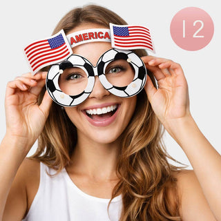 World Cup American USA Soccer Novelty Party Glasses
