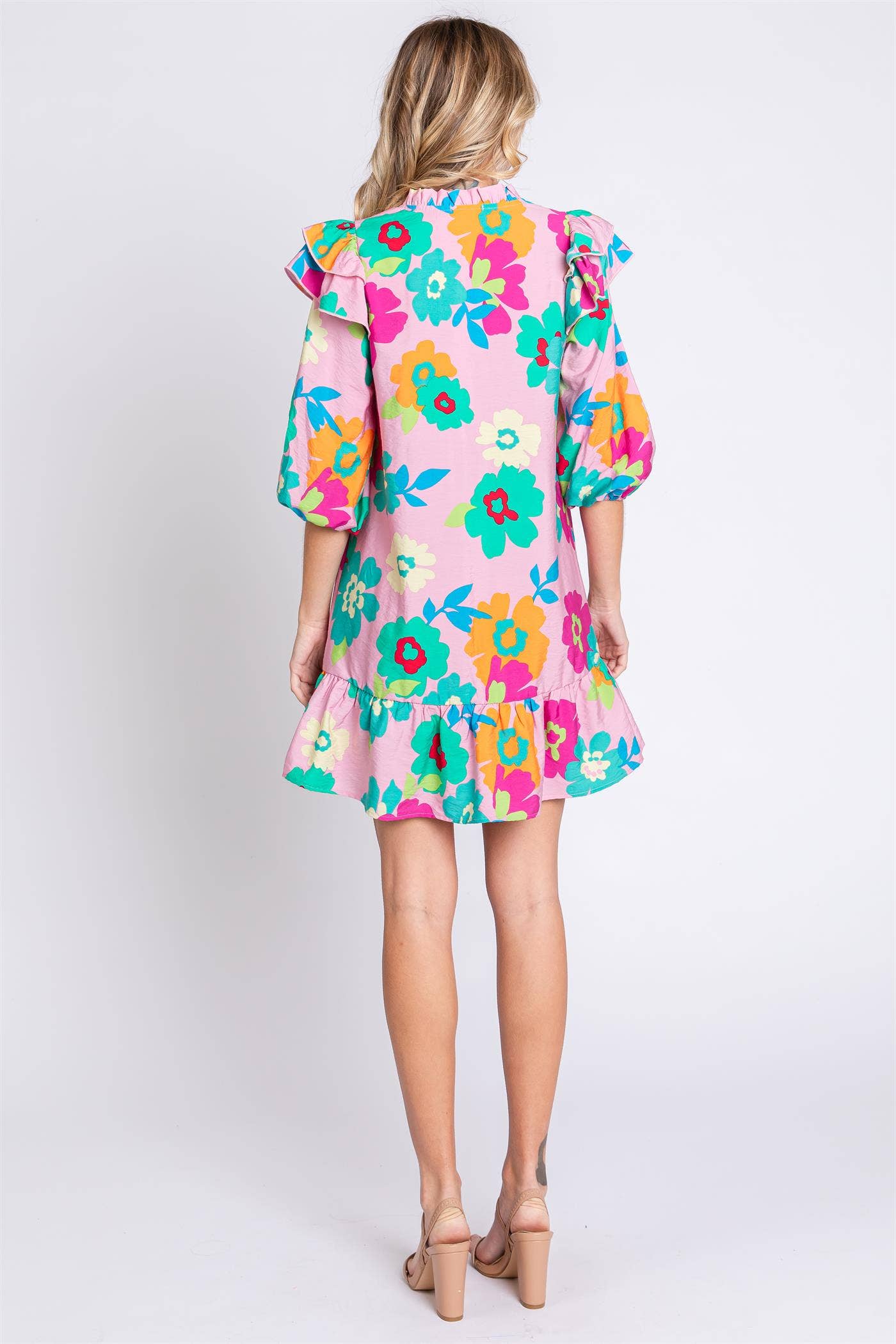 Emily Floral Print Short Dress