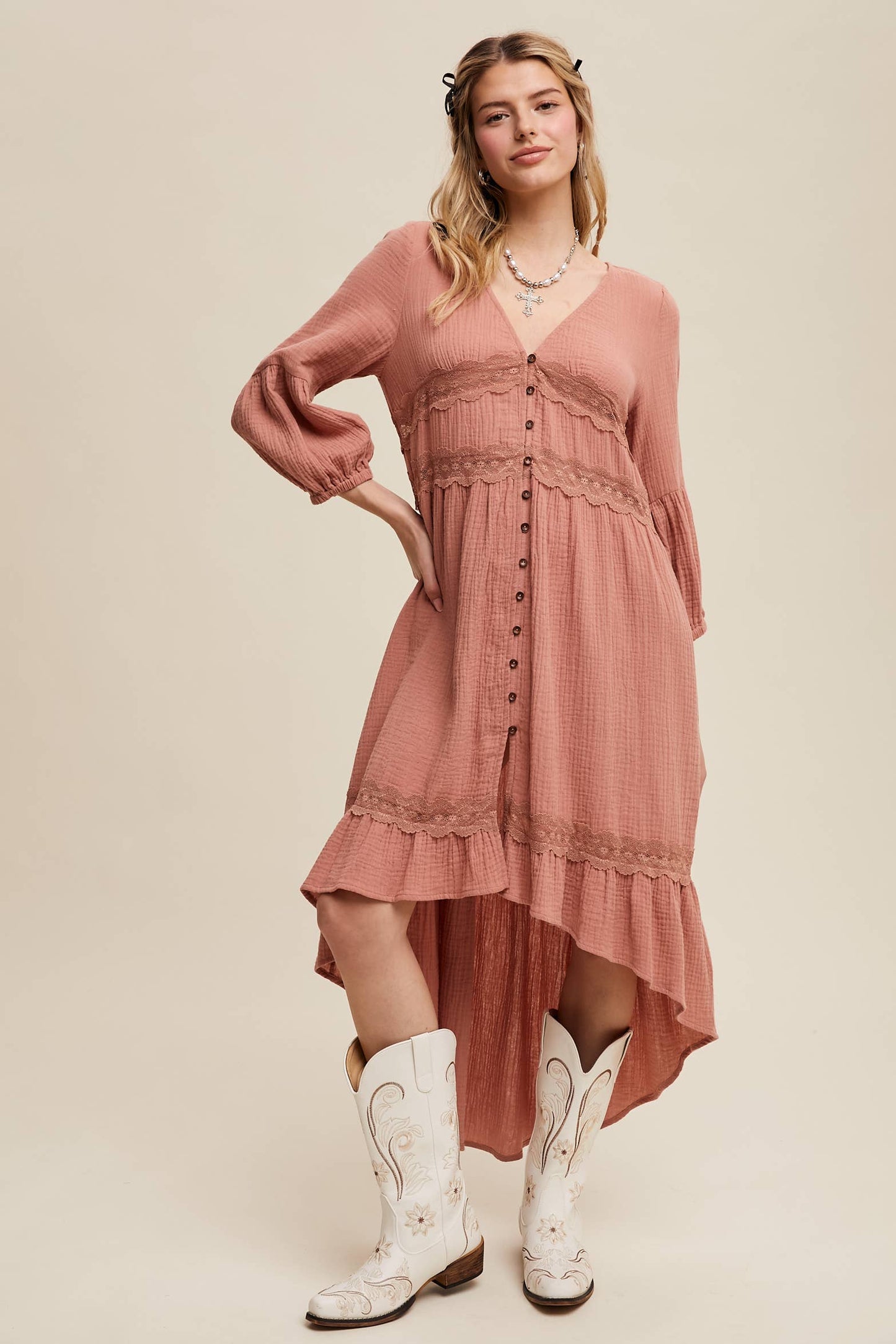 Brenen Boho High-Low Dress
