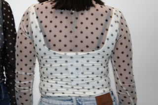 Sweet Spot Polka Dot Lace Top