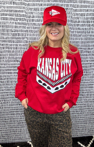 Retro Kansas City Red Graphic Sweatshirt