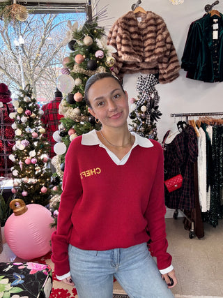 CUSTOM Chiefs Polo Sweater w/ Collar