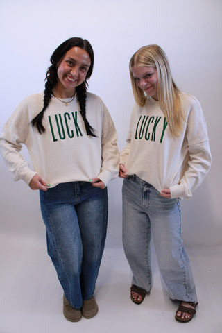 LUCKY Ribbed Pullover
