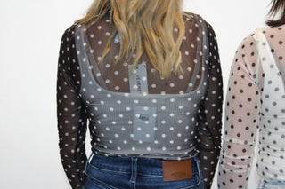 Sweet Spot Polka Dot Lace Top