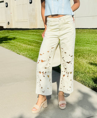 Savannah Floral Cutout Pants