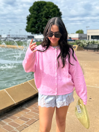 Abby Rose Pale Pink Piper Cardigan